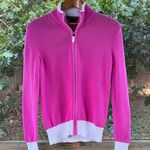 Ralph Lauren Golf Women's Vintage Pink And White Zip Front Cardigan Size M Photo 0