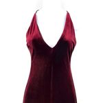 Teeze Me Y2K Womens Velvet Deep V-Neck Slit Long Maxi Dress Red Size 1/2 Vampire Photo 3