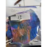 BKE  Lace Overlay Tie Dye Short Sleeve Top Women M Blue Purple Orange Black Photo 6