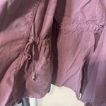 Knox Rose Purple Jacket Lagenlook Open Front Lightweight Utility Lyocell Size L Photo 4