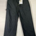 Develop Vintage Black Denim Jeans Embroidered Baggy Hip Hop Carpenter Style Sz S Photo 0