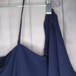 City Triangles blue sheer cold shoulder Dress Photo 3