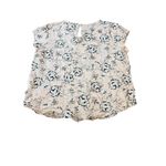 NWT Soirée Women Blouse Short Sleeve Pale Pink Floral Crew Neck Size‎ 1X Photo 2