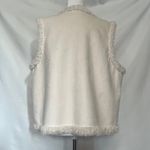 Ralph Lauren Lauren  Faux Suede Sherpa Womens Vest Size 1X Open Cozy Neutral Boho Photo 5