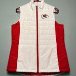 NFL Kansas City Chiefs Women’s  GIII Red White Team Apparel Full Zip Vest Size M Photo 0