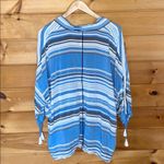 GAPbody blue stripe waist tie cover up / robe Photo 3