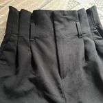 H&M Black Paperbag High Waisted Capri Trouser Pants Photo 1