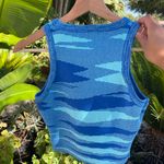 Beginning Boutique Blue Knit Tank Top Photo 3