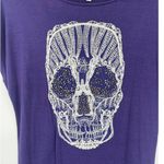 Umgee   Studded Skull Tee Top Sz S Boho Rocker Street Goth Festival Embroidered Photo 1