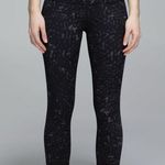 Lululemon Sz 4 Wunder Under Crop II Full-On Luon Star Crushed Coal Black Legging Photo 1