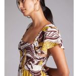 Anthropologie ruffled maxi Jaguar print M Photo 2