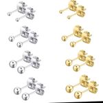 Boutique Rhodium 925 Sterling Silver Ball Stud Earrings‎ Classic Round Sphere, 4mm Photo 14