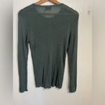 Elegant Dark Green Long Sleeve Top Photo 3
