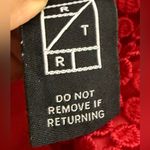 NWOT United Wood Cherry Red Karlie Eyelet Lace Ruffle Tank Floral Mini Dress Sz6 Size 6 Photo 9