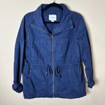 Old Navy Navy Blue Cargo Utility Jacket with Waist Cinch Size Medium Photo 1