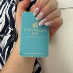 Caribbean Joe Women’s Medium Navy White Strapless Maxi Dress New Photo 3