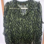 Sugar Lips Monte Verde Abstract Ventura Split Neck Button Blouse size small NWOT Photo 4