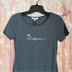 Sincerely Jules Blue California Ribbed Lettuce Hem T Shirt Dress Size L Size L Photo 1