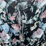 Olivaceous Black Floral Long-Sleeved Blouse Photo 2