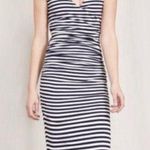 Boden Crossover Ruched Nautical Striped Midi Dress Size 8L Photo 1