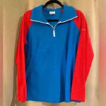 Columbia Women’s Red&Blue Fleece  Pullover Photo 0