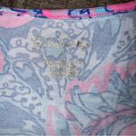 Lilly Pulitzer  Pink and Blue Long Sleeve Cut Out Blouse Photo 7