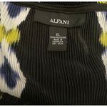 Alfani  Women's Black Blue White Yellow Long Bell Sleeve Ribbed Dress Size XL Photo 2