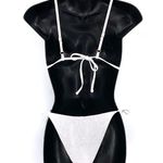 l*space L* Bikini Set Brittany Top & Lennox Bottom Glossy Gator Whte XS Photo 4