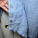 Tahari  Linen Short Sleeve Tunic Top‎ Coastal Beach Swim Cover Lagenlook Summer Photo 3