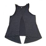 Yogalicious Heathered Gray Overlapped Open Tie Back Tank Top Sz S Women Photo 2