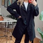 H&M Black Trench Coat Photo 2
