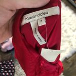 Max and Cleo  red glitter one shoulder layered dress Photo 5