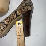 Michael MICHAEL KORS Snakeskin Leather Pumps High Heel Shoes Brown Black 10M Size 10 Photo 11