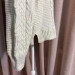 Crown & Ivy  ivory cable knit sweater sz large Photo 2