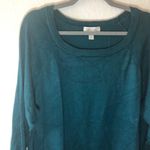 Dress Barn Sweater Teal Scoop Neck Knit Sz 2X GUC Plus Size Casual Long Sleeve Photo 3