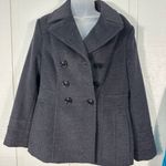 st. john's bay St. John’s Bay Dark Gray Pea Coat Size Medium EUC Photo 1
