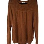 Sonoma Brown Scoop Bottom Hem Sweater Photo 0
