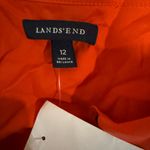 Lands' End NWOT Vibrant Orange Button-Up Dress Photo 5