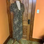 Vtg 90s Paisley and leopard maxi dress Tan Size M Photo 5