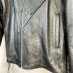 Interstate Leather Black Classic Biker Moto Insulated Jacket coat womens M Size M Photo 3