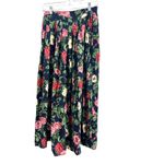 Susan Bristol Women's Long Floral Navy Blue Skirt Photo 1
