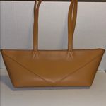 Elegant Tan Vegan Leather Tote Bag Cool Shape Very Chic❤️ Photo 0