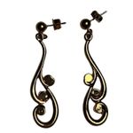 Vintage Gold Plated Rhinestone Women’s Dangle Earrings For Pierced Ears Photo 9