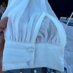 NBD NEW Leila Plunging Neck Cropped Top Lace-Up
Sheer Long Sleeve Blouse Sz Med Photo 10