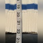J.Crew Women's 100% Cotton White & Blue Striped Sweater. Cable Knit. Medium Photo 9
