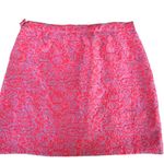Anthropologie Silvian Heach Neon Hot Pink Abstract Print Zip Back Mini Skirt NWT Small Photo 1