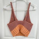 Free People  Here All Day Brami Mauve Pink Combo Knit Crop Women’s Size S Photo 3