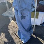 Vintage 501 jeans redone into a star maxi skirt with a train Blue Size undefined Photo 2