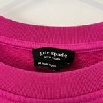 Kate Spade embroidered logo sweatshirt pink fuchsia size medium crewneck cotton Photo 5