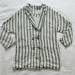 Pilcro and the Letterpress Pilcro by Anthropologie Striped Blazer Women’s S Double Breasted Casual Photo 0